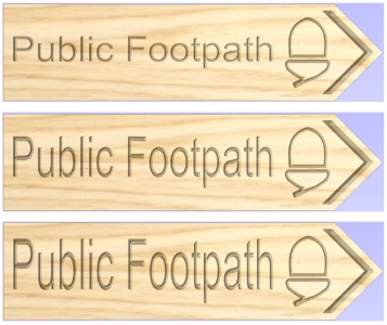 UK Footpath arrow with Acorn